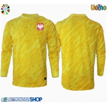 Maglie da calcio Polonia Portiere Prima Maglia Europei 2024 Manica Lunga
